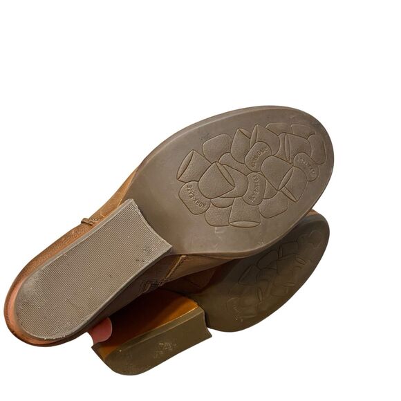 Korks Ease Wedge Ankle Booties Womens 8 EU 39 Brown Leather Boho Fairy Grunge - Picture 6 of 11